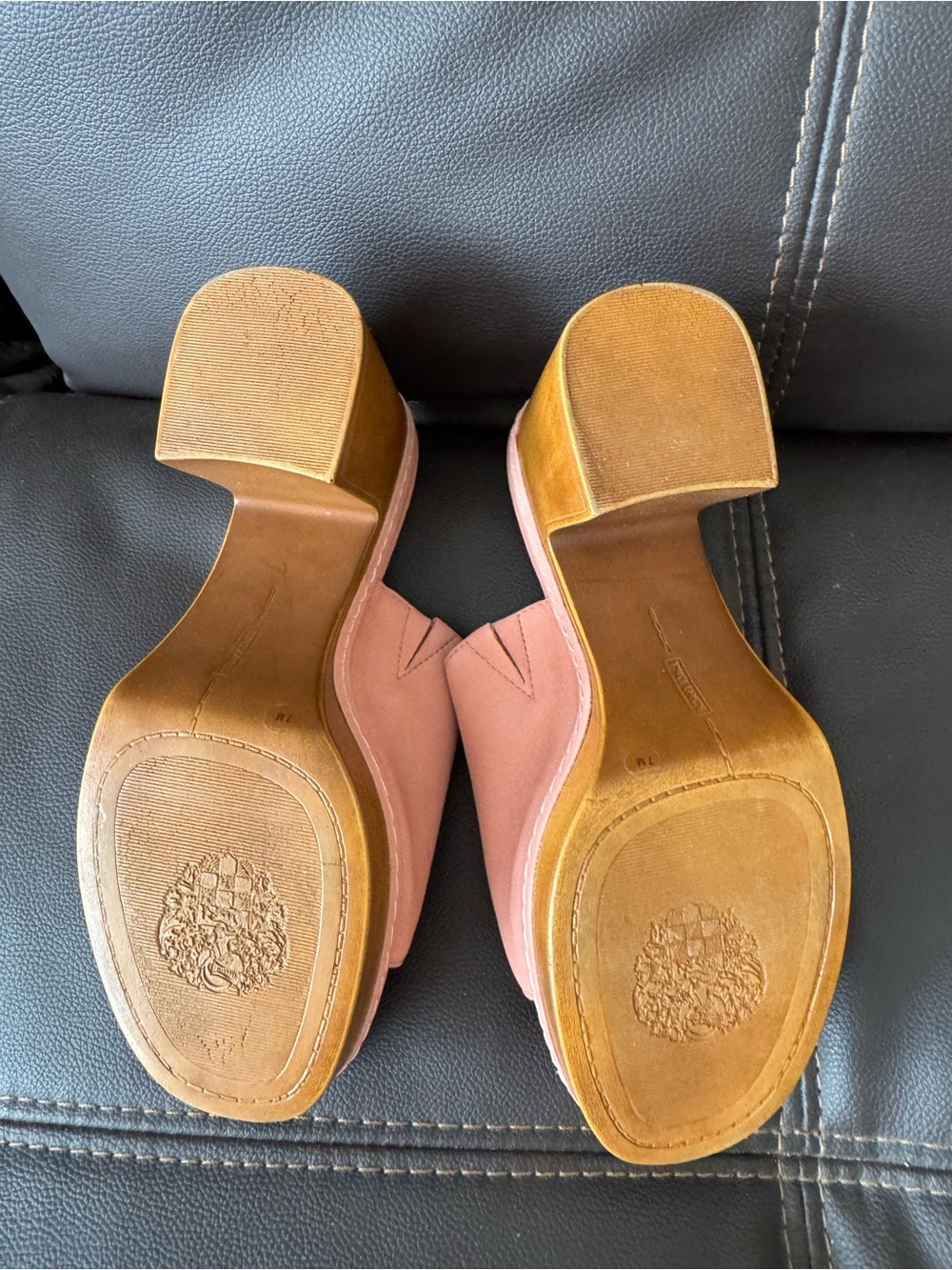 Vince Camuto Rose Pink Platform Slide Clogs - Picture 6 of 6
